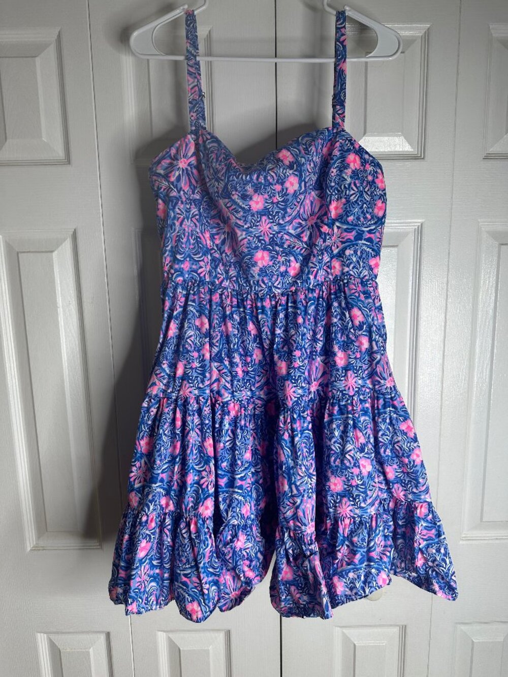 Lilly Pulitzer Floral Alision Sundress - Blue Peri Takin It Easy – Size 12